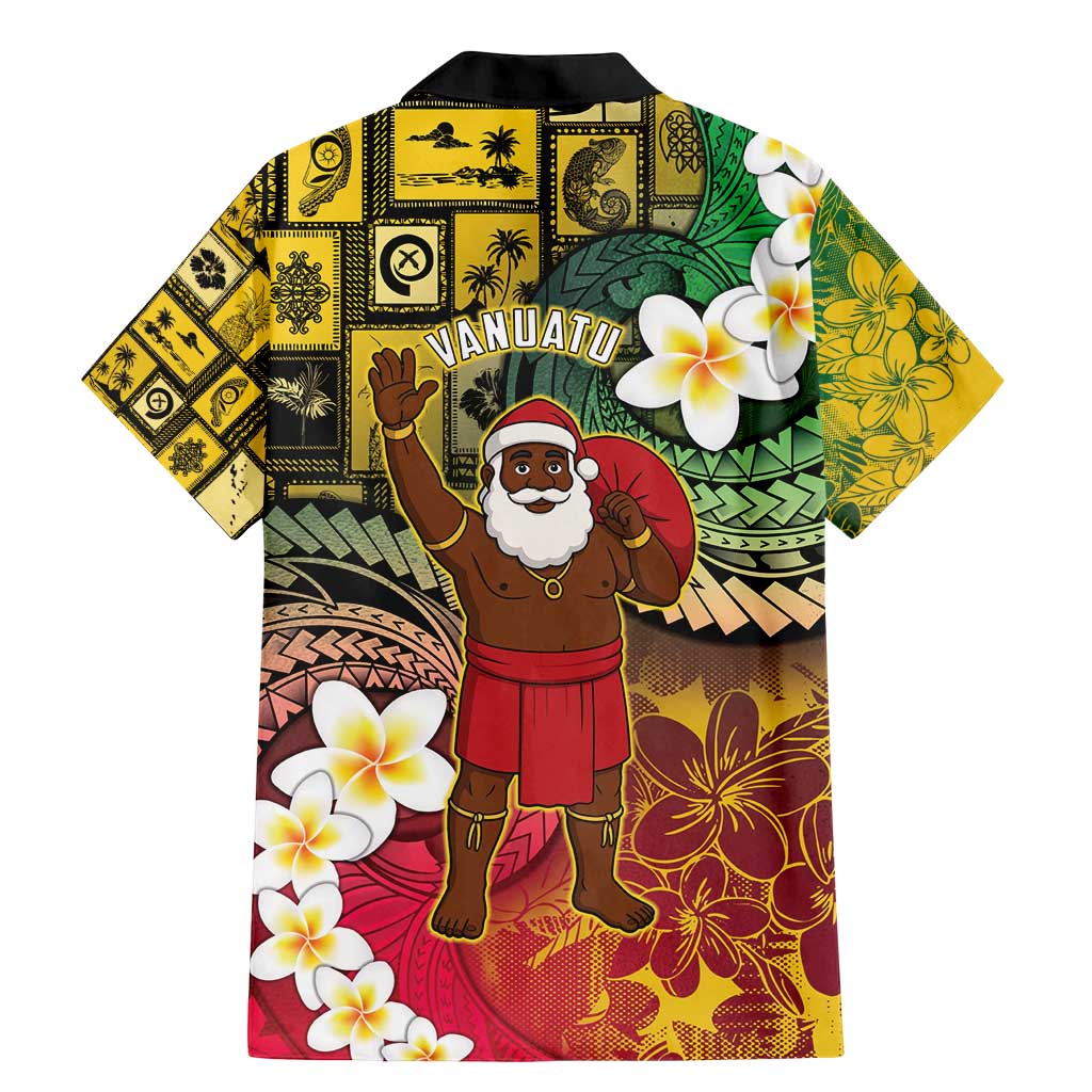 Vanuatu Christmas Family Matching Mermaid Dress and Hawaiian Shirt Ni-Van Santa Retro Style LT05 - Polynesian Pride