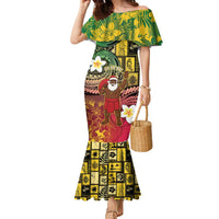 Vanuatu Christmas Family Matching Mermaid Dress and Hawaiian Shirt Ni-Van Santa Retro Style LT05 Mom's Dress Colorful - Polynesian Pride