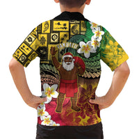 Vanuatu Christmas Family Matching Puletasi and Hawaiian Shirt Ni-Van Santa Retro Style LT05 - Polynesian Pride