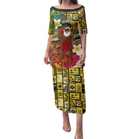 Vanuatu Christmas Family Matching Puletasi and Hawaiian Shirt Ni-Van Santa Retro Style LT05 Mom's Dress Colorful - Polynesian Pride