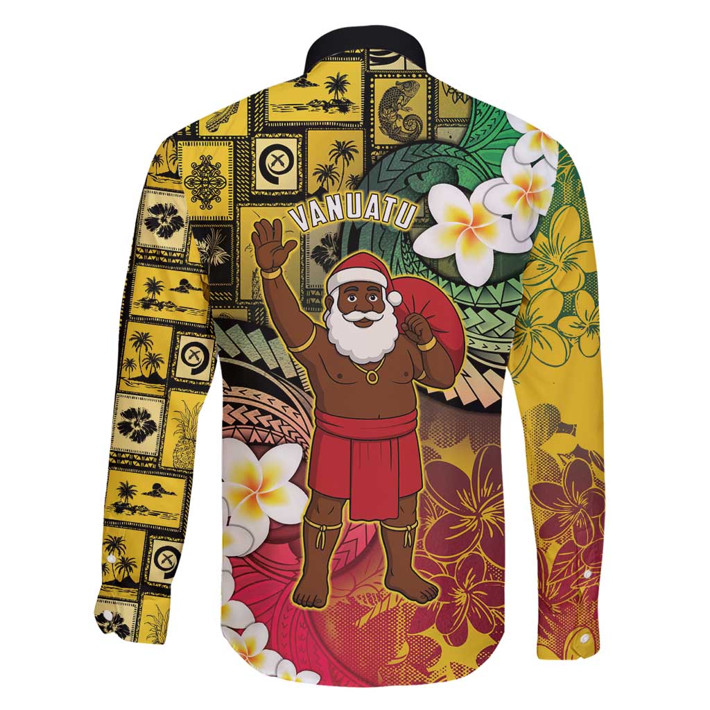 Vanuatu Christmas Family Matching Short Sleeve Bodycon Dress and Hawaiian Shirt Ni-Van Santa Retro Style LT05 - Polynesian Pride