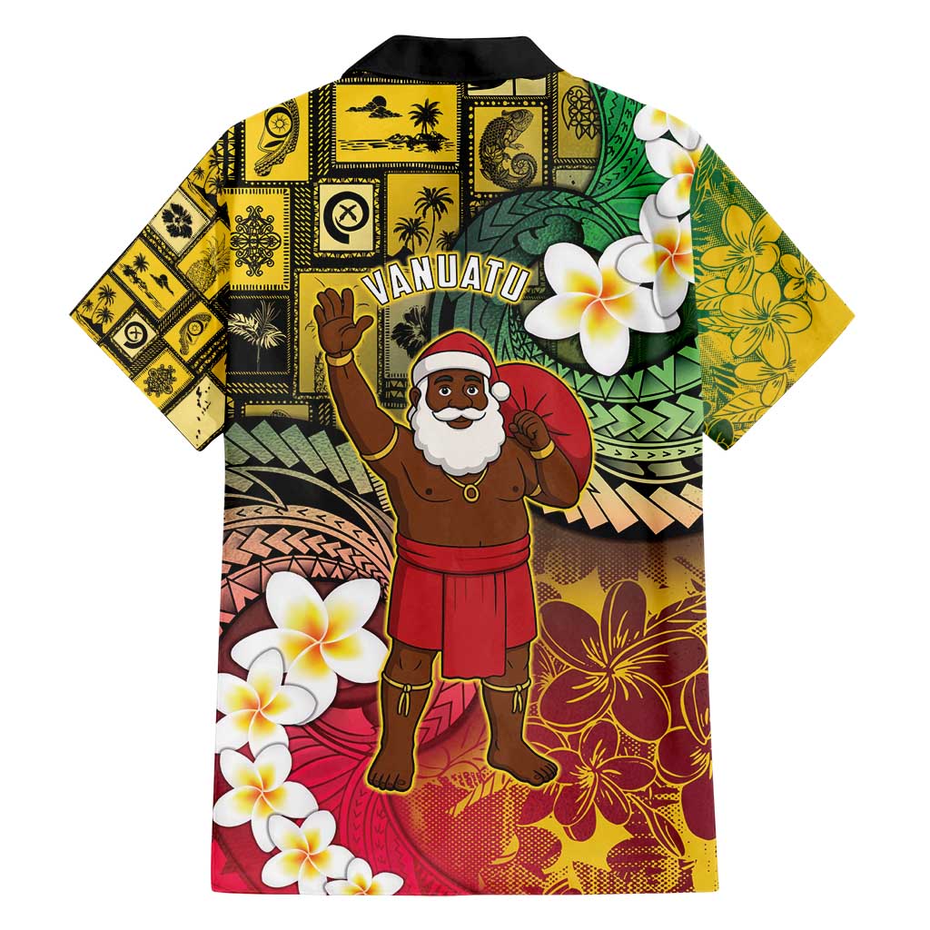 Vanuatu Christmas Family Matching Summer Maxi Dress and Hawaiian Shirt Ni-Van Santa Retro Style LT05 - Polynesian Pride