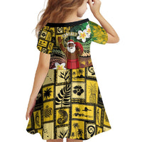 Vanuatu Christmas Family Matching Tank Maxi Dress and Hawaiian Shirt Ni-Van Santa Retro Style LT05 - Polynesian Pride