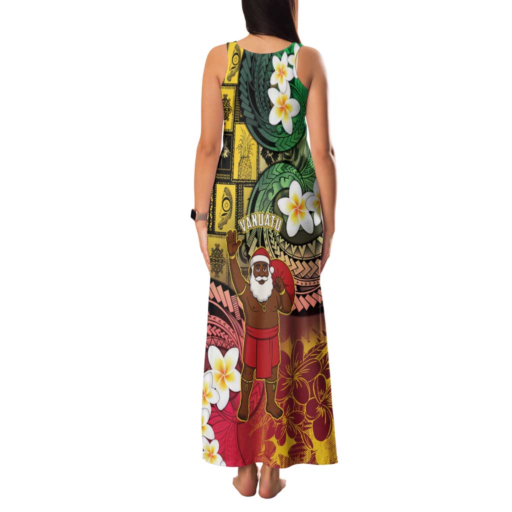 Vanuatu Christmas Family Matching Tank Maxi Dress and Hawaiian Shirt Ni-Van Santa Retro Style LT05 - Polynesian Pride