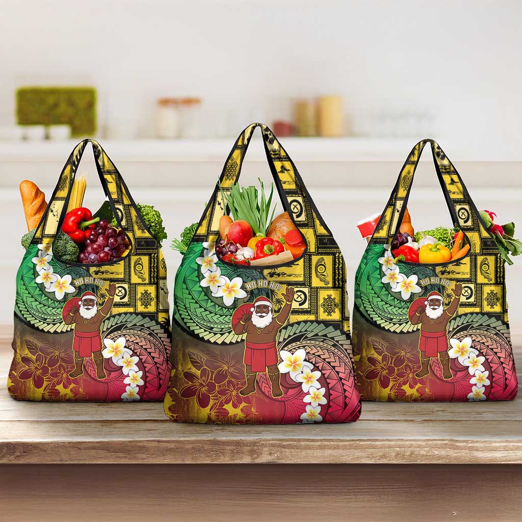 Vanuatu Christmas Grocery Bag Ni-Van Santa Retro Style - Polynesian Pride