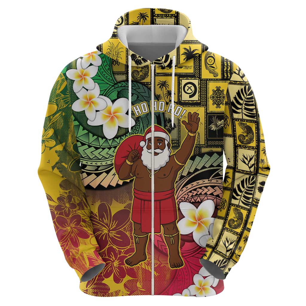 Vanuatu Christmas Hoodie Ni-Van Santa Retro Style LT05 - Polynesian Pride