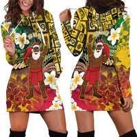 Vanuatu Christmas Hoodie Dress Ni-Van Santa Retro Style LT05 - Polynesian Pride