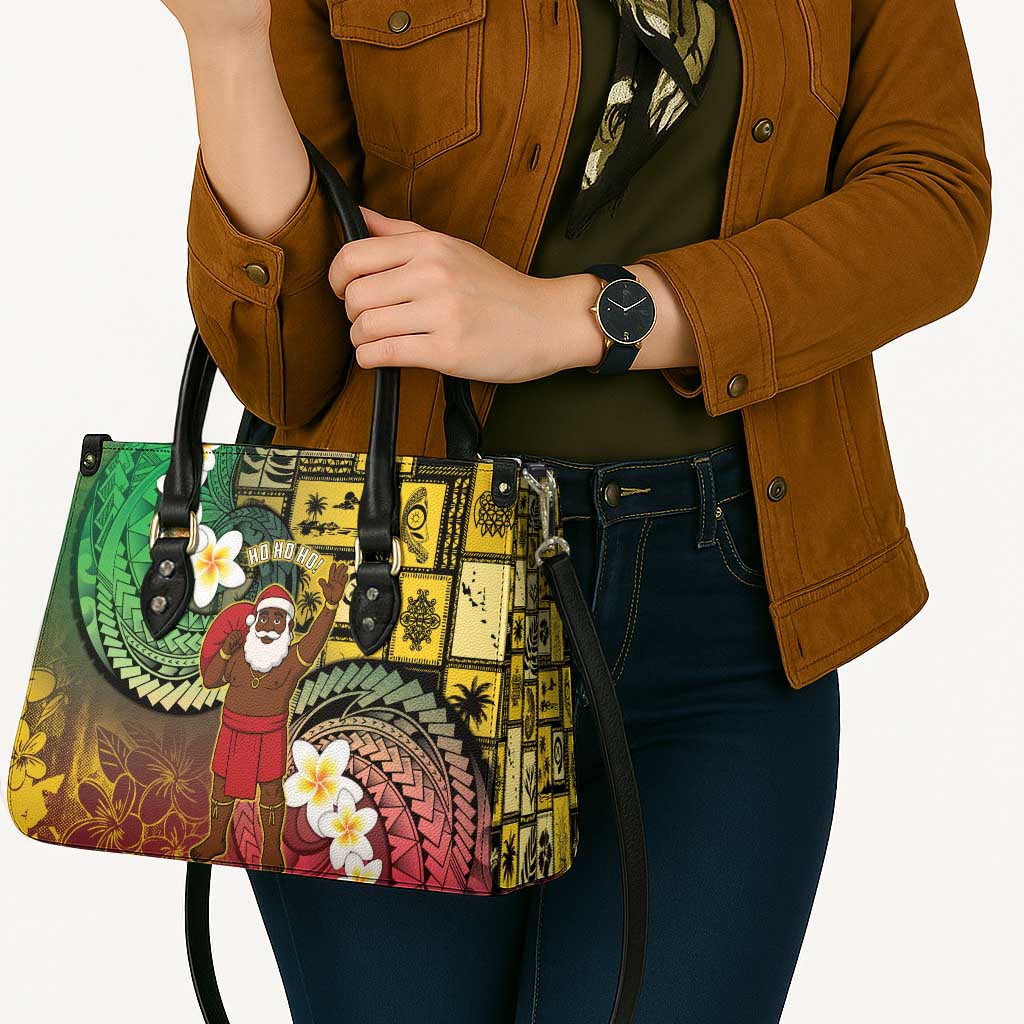 Vanuatu Christmas Leather Bag Ni-Van Santa Retro Style - Polynesian Pride