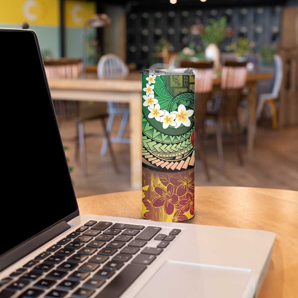 Vanuatu Christmas Skinny Tumbler Ni-Van Santa Retro Style - Polynesian Pride