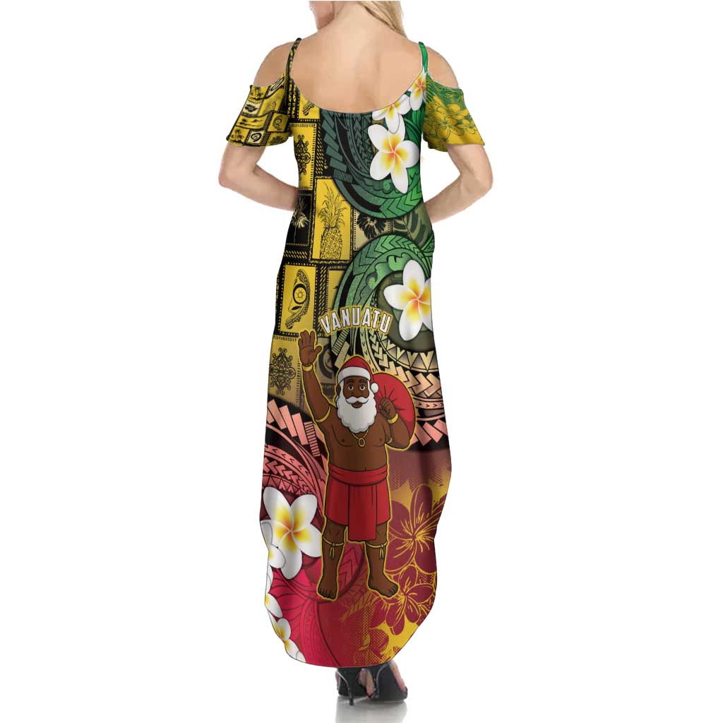 Vanuatu Christmas Summer Maxi Dress Ni-Van Santa Retro Style - Polynesian Pride