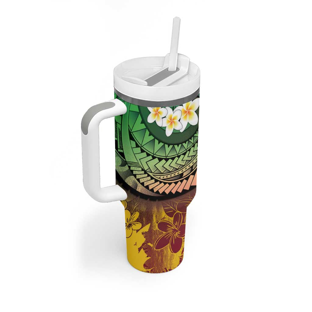 Vanuatu Christmas Tumbler With Handle Ni-Van Santa Retro Style LT05 - Polynesian Pride