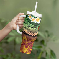 Vanuatu Christmas Tumbler With Handle Ni-Van Santa Retro Style LT05 - Polynesian Pride