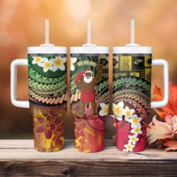 Vanuatu Christmas Tumbler With Handle Ni-Van Santa Retro Style LT05 - Polynesian Pride