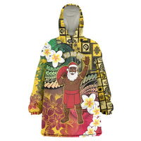 Vanuatu Christmas Wearable Blanket Hoodie Ni-Van Santa Retro Style LT05 One Size Colorful - Polynesian Pride