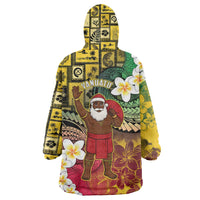 Vanuatu Christmas Wearable Blanket Hoodie Ni-Van Santa Retro Style LT05 - Polynesian Pride