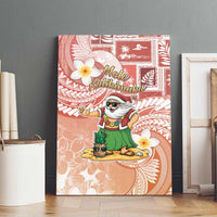 Hawaii Mele Kalikimaka Canvas Wall Art Hula Santa Retro Style Red LT05 - Polynesian Pride