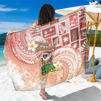 Hawaii Mele Kalikimaka Sarong Hula Santa Retro Style Red - Polynesian Pride
