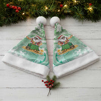 Hawaii Mele Kalikimaka Christmas Santa Hat Hula Santa Retro Style Green - Polynesian Pride
