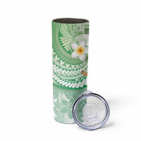 Hawaii Mele Kalikimaka Skinny Tumbler Hula Santa Retro Style Green LT05 - Polynesian Pride