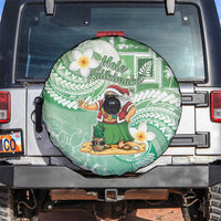 Hawaii Mele Kalikimaka Spare Tire Cover Hula Santa Retro Style Green LT05 Green - Polynesian Pride