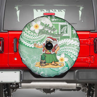Hawaii Mele Kalikimaka Spare Tire Cover Hula Santa Retro Style Green LT05 - Polynesian Pride