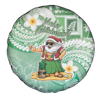 Hawaii Mele Kalikimaka Spare Tire Cover Hula Santa Retro Style Green LT05 - Polynesian Pride