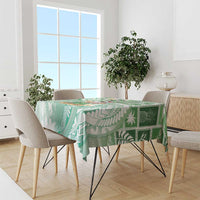 Hawaii Mele Kalikimaka Tablecloth Hula Santa Retro Style Green - Polynesian Pride