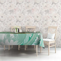Hawaii Mele Kalikimaka Tablecloth Hula Santa Retro Style Green - Polynesian Pride