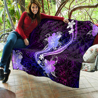 Galaxy Polynesian Pattern With Tropical Flowers Quilt LT05 - Polynesian Pride