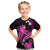 Pink Polynesian Pattern With Tropical Flowers Kid T Shirt LT05 Pink - Polynesian Pride