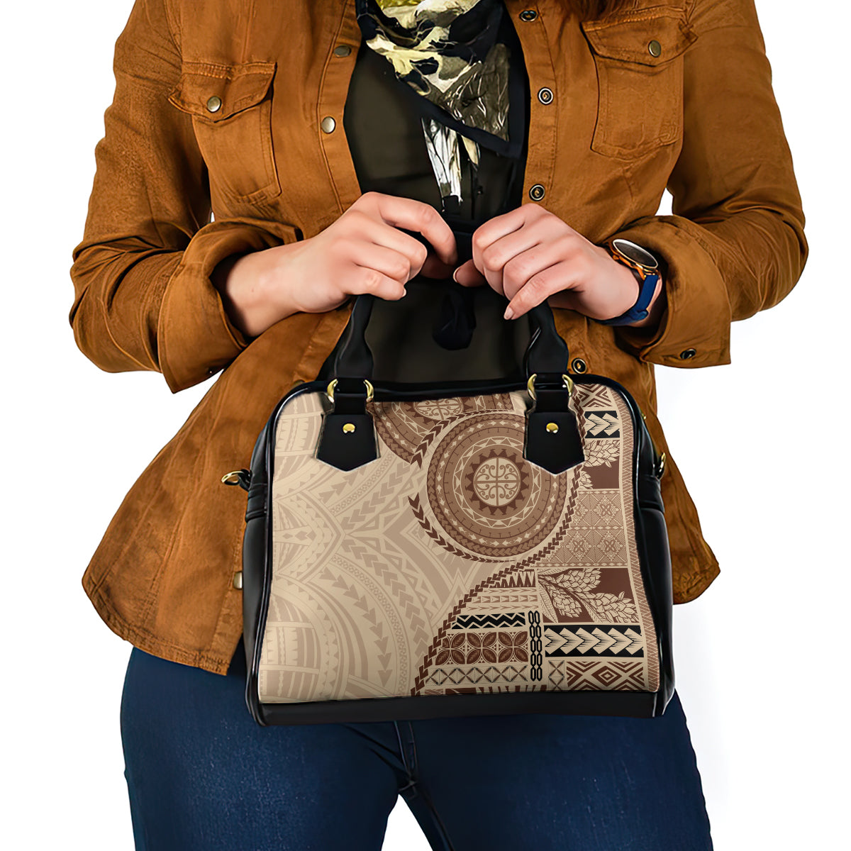 Samoa Siapo Pattern Simple Style Shoulder Handbag LT05 - Polynesian Pride
