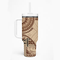 Samoa Siapo Pattern Simple Style Tumbler With Handle
