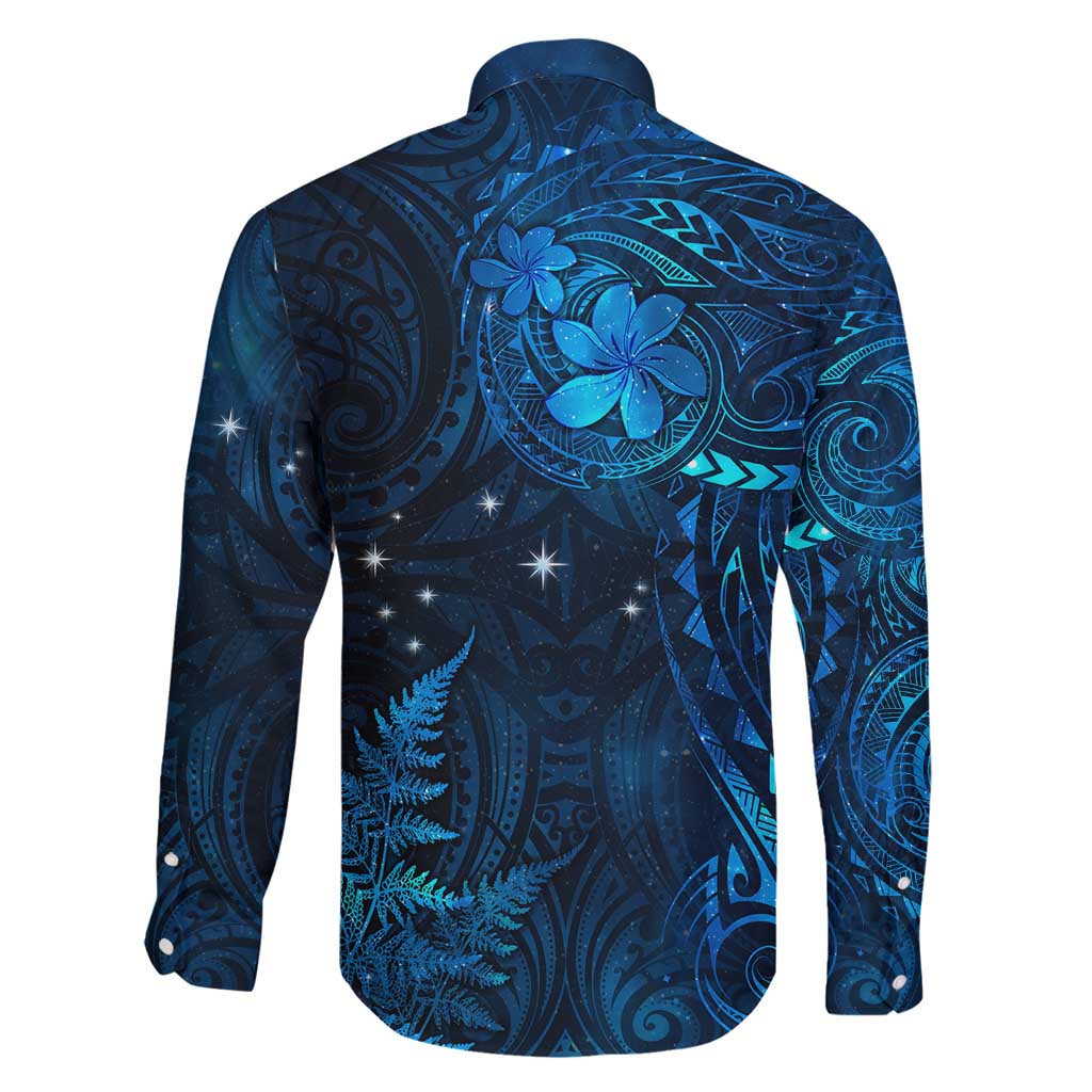 New Zealand Matariki Family Matching Long Sleeve Bodycon Dress and Hawaiian Shirt - Maori New Year LT05 - Polynesian Pride