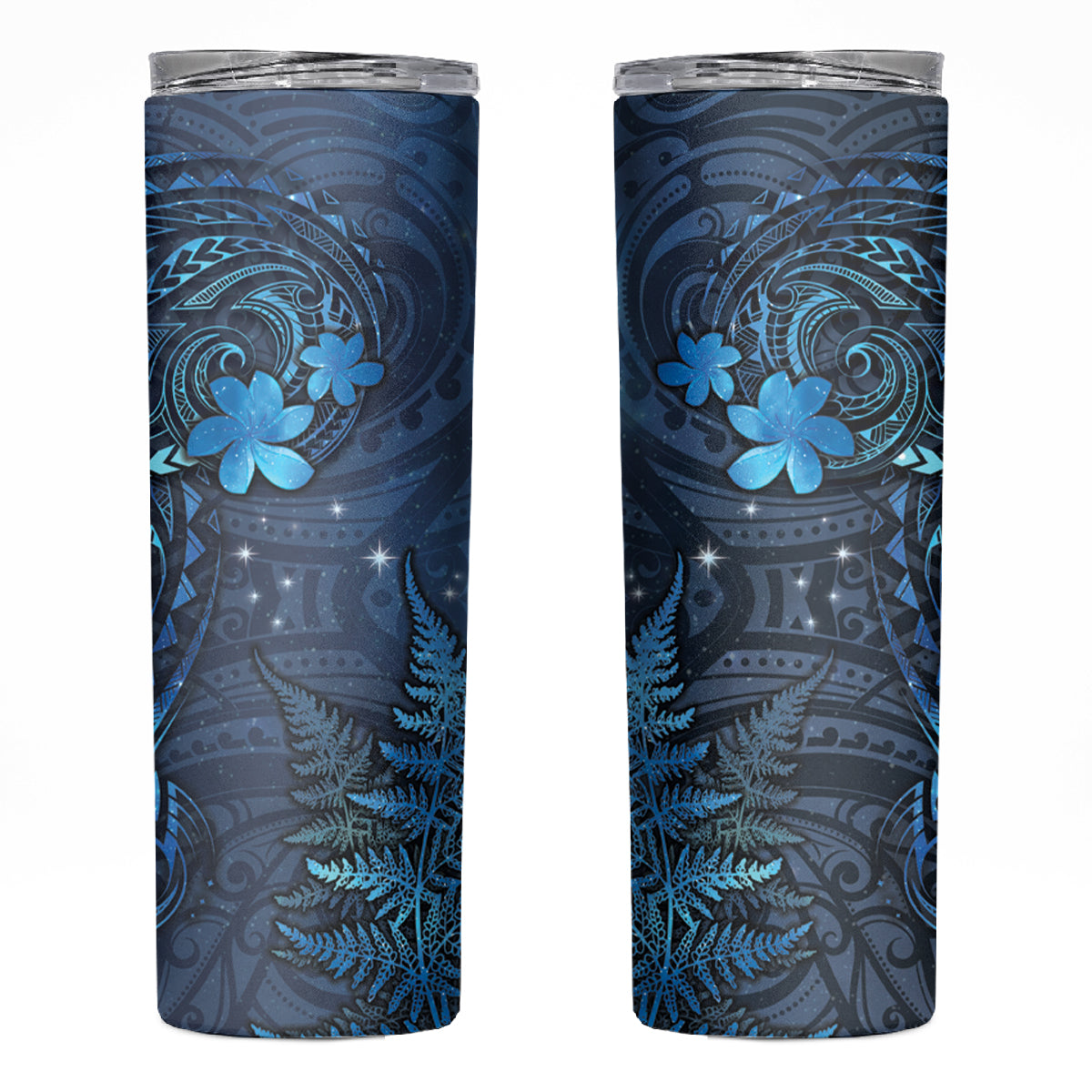 New Zealand Matariki Skinny Tumbler Maori New Year LT05 Blue - Polynesian Pride