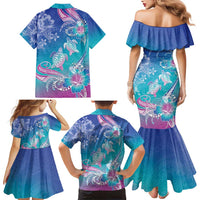 Polynesia Sea Turtle Couple Family Matching Mermaid Dress and Hawaiian Shirt Love Is Life LT05 - Polynesian Pride