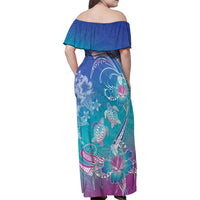 Polynesia Sea Turtle Couple Family Matching Off Shoulder Maxi Dress and Hawaiian Shirt Love Is Life LT05 - Polynesian Pride