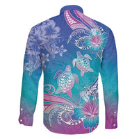 Polynesia Sea Turtle Couple Family Matching Off Shoulder Short Dress and Hawaiian Shirt Love Is Life LT05 - Polynesian Pride