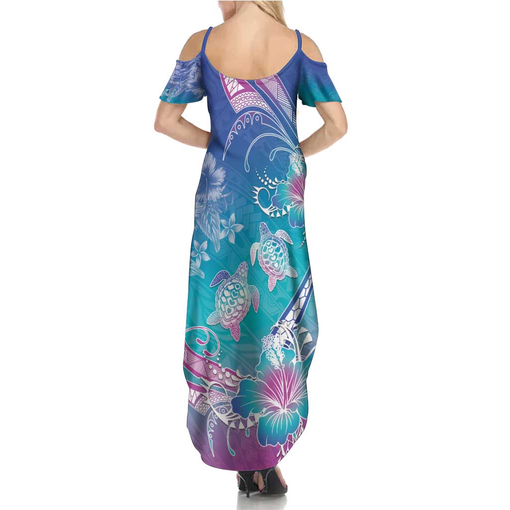 Polynesia Sea Turtle Couple Family Matching Summer Maxi Dress and Hawaiian Shirt Love Is Life LT05 - Polynesian Pride