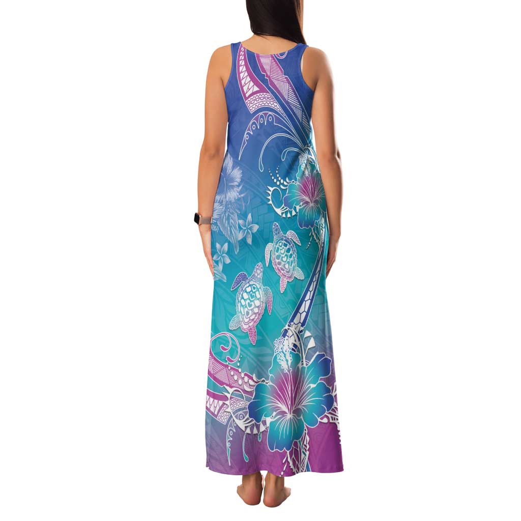 Polynesia Sea Turtle Couple Family Matching Tank Maxi Dress and Hawaiian Shirt Love Is Life LT05 - Polynesian Pride