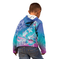 Polynesia Sea Turtle Couple Kid Hoodie Love Is Life LT05 - Polynesian Pride