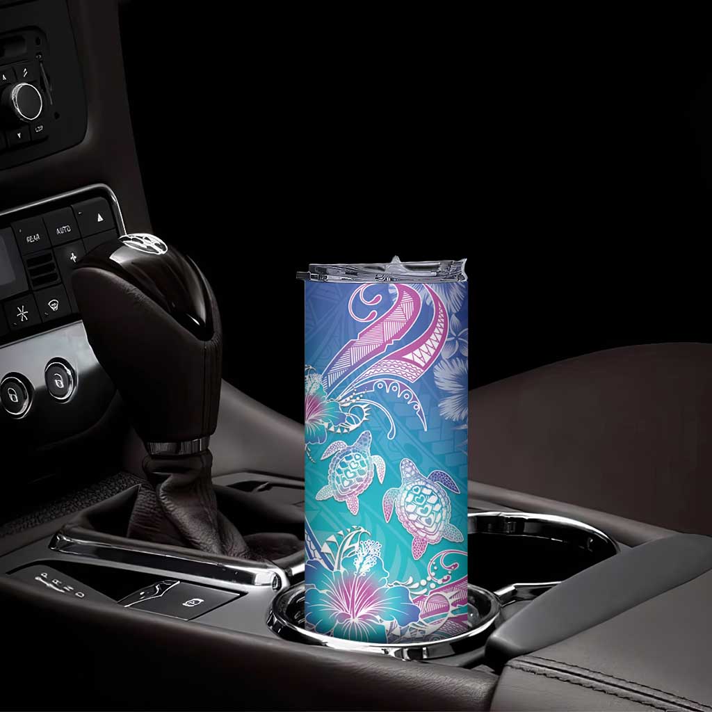 Polynesia Sea Turtle Couple Skinny Tumbler Love Is Life