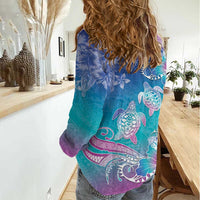 Polynesia Sea Turtle Couple Women Casual Shirt Love Is Life LT05 - Polynesian Pride