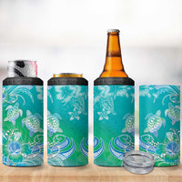 Polynesia Sea Turtle Couple 4 in 1 Can Cooler Tumbler I Am Turtley In Love With You LT05 - Polynesian Pride
