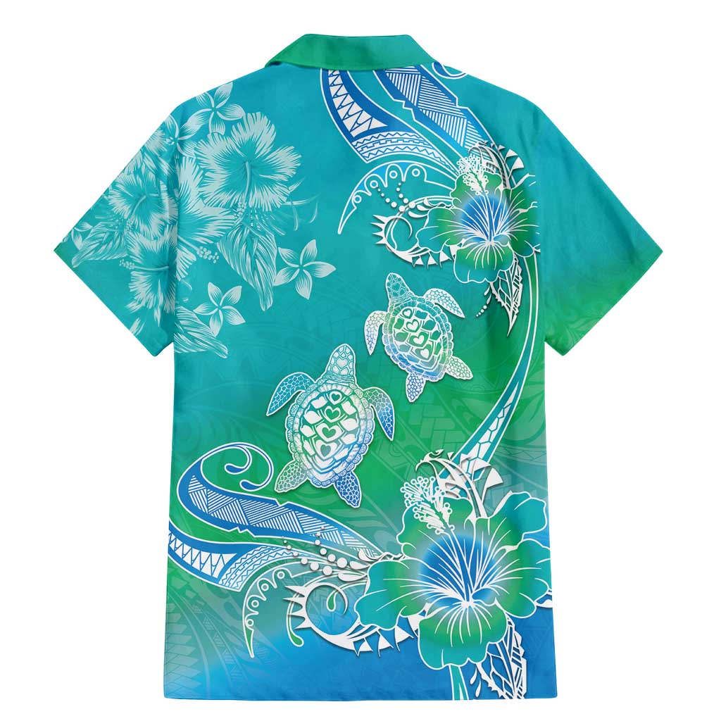 Polynesia Sea Turtle Couple Family Matching Mermaid Dress and Hawaiian Shirt I Am Turtley In Love With You LT05 - Polynesian Pride