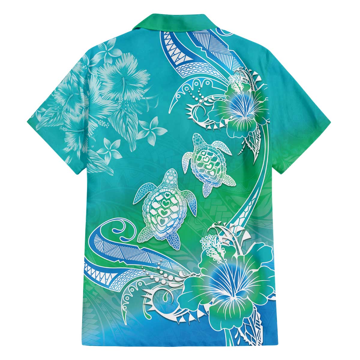 Polynesia Sea Turtle Couple Family Matching Off The Shoulder Long Sleeve Dress and Hawaiian Shirt I Am Turtley In Love With You LT05 - Polynesian Pride