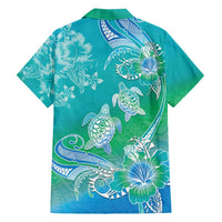 Polynesia Sea Turtle Couple Family Matching Tank Maxi Dress and Hawaiian Shirt I Am Turtley In Love With You LT05 - Polynesian Pride