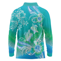 Polynesia Sea Turtle Couple Long Sleeve Polo Shirt I Am Turtley In Love With You LT05 - Polynesian Pride