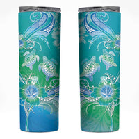 Polynesia Sea Turtle Couple Skinny Tumbler I Am Turtley In Love With You LT05 Turquoise - Polynesian Pride