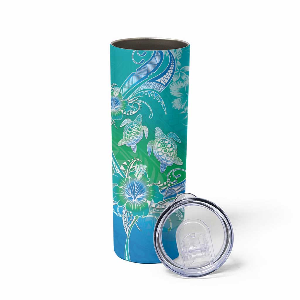 Polynesia Sea Turtle Couple Skinny Tumbler I Am Turtley In Love With You LT05 - Polynesian Pride
