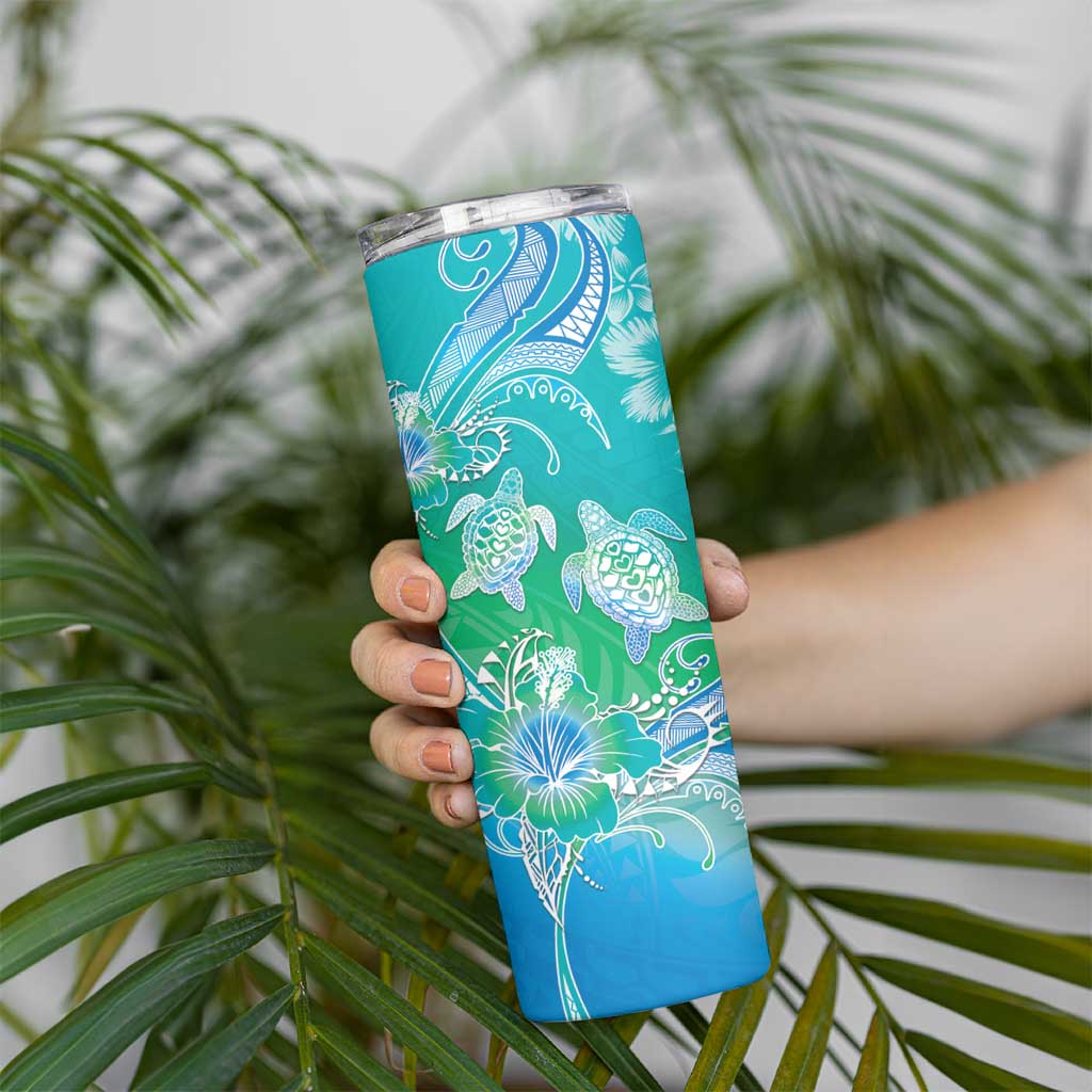 Polynesia Sea Turtle Couple Skinny Tumbler I Am Turtley In Love With You LT05 - Polynesian Pride